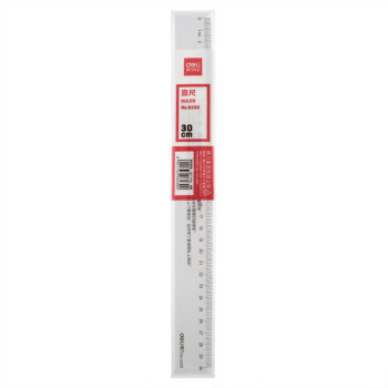 得力/deli 6230 直尺 30cm办公通用直尺